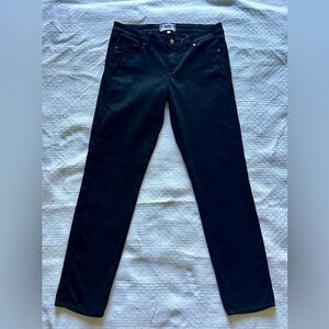 PAIGE Peg Skinny Midnight Black Jeans size 29 NWOT